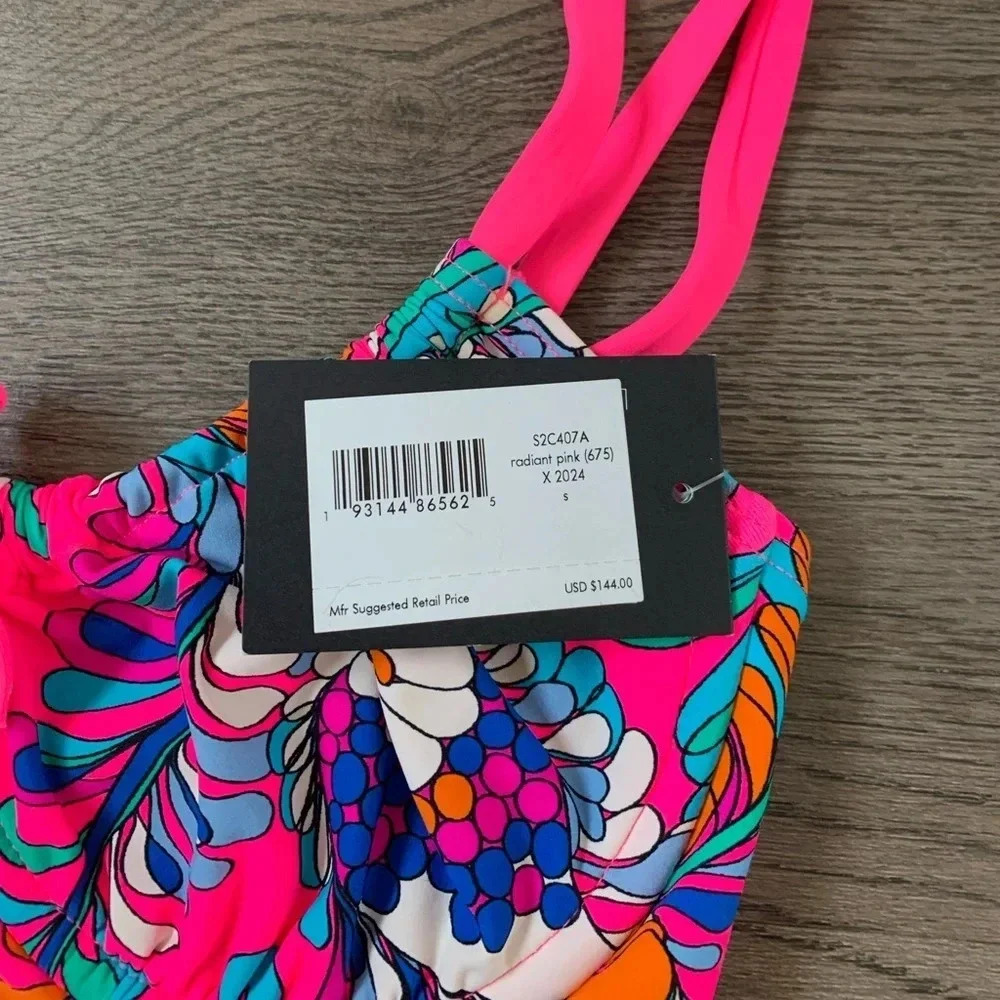 Kate Spade Sea Garden One Piece Underwire Swimsuit - Size S - Radiant Pink - NWT - Picture 9 of 9